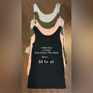 A New Day Camisole Collection - Black, Pink, Green, Gray